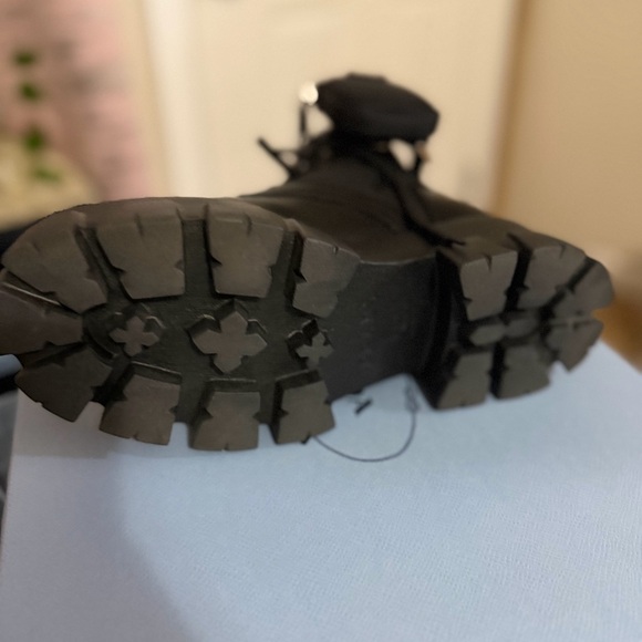 Prada Black Combat Boots with Pouch - Picture 2 of 4